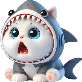 😰 emoji Пушистые акулы 4 @Nyasticks Telegram sticker 12 of 43