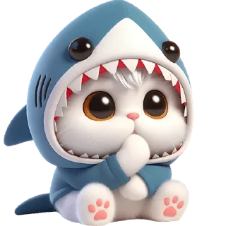 🫢 emoji Пушистые акулы 4 @Nyasticks Telegram sticker 10 of 43