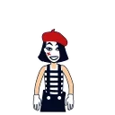 ☠️ emoji Mime Girl Telegram sticker 13 of 20