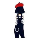 😘 emoji Mime Girl Telegram sticker 2 of 20