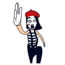 🏃‍♂️ emoji Mime Girl Telegram sticker 19 of 20