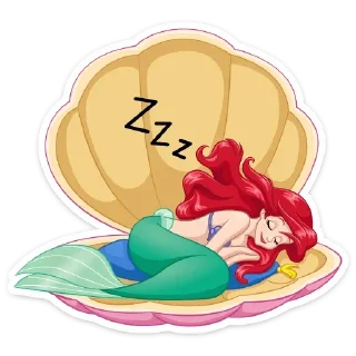 😴 emoji Ариэль (@TgSticker) Telegram sticker 14 of 36