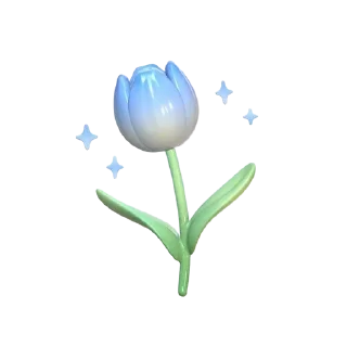 🌷 emoji Blue Telegram sticker 6 of 41