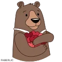 ❤️ emoji Малиновые мишки Telegram sticker 7 of 14