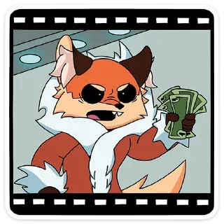🦊 emoji Лиса Алиса | @Stick4Gram Telegram sticker 9 of 50