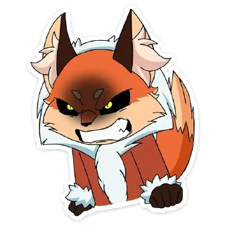 😠 emoji Лиса Алиса @nyasticks Telegram sticker 12 of 49