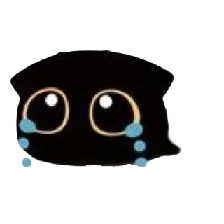😭 emoji cute black cat @fluxstickers Telegram sticker 21 of 38