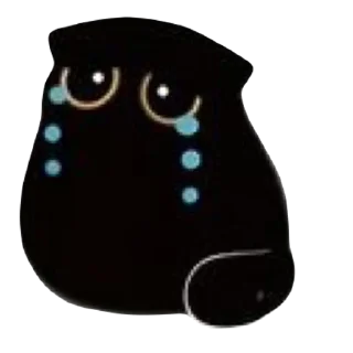 😭 emoji cute black cat @fluxstickers Telegram sticker 20 of 38