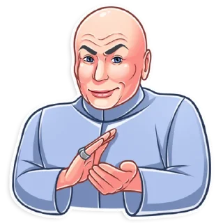 👏 emoji Dr. Evil Telegram sticker 17 of 25