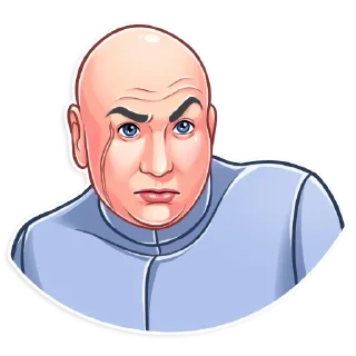 😐 emoji Dr. Evil Telegram sticker 11 of 25