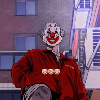 🤡 emoji windbreaker jokerr @fieiro3 :: Telegram sticker 8 of 24