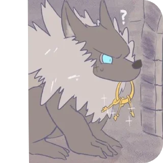 🤨 emoji Werewolf & Pitaya Dragon Telegram sticker 17 of 37