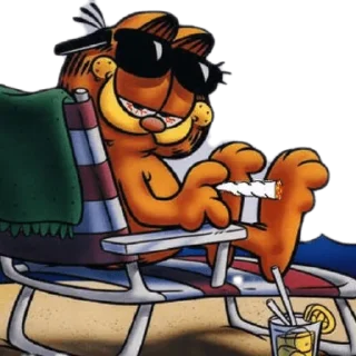 👽 emoji GARFIELD One Love Telegram sticker 8 of 16