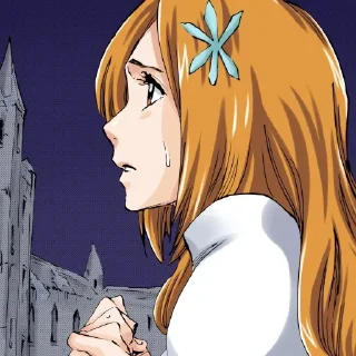 😢 emoji Orihime Inoue @xkysluv Telegram sticker 12 of 60