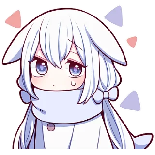 😢 emoji Белая зайка @Nyasticks Telegram sticker 20 of 41