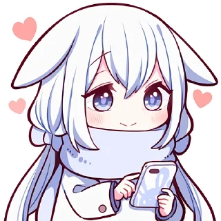 🤳 emoji Белая зайка @Nyasticks Telegram sticker 11 of 41