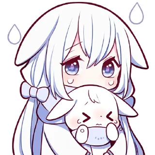 😭 emoji Белая зайка @Nyasticks Telegram sticker 21 of 41