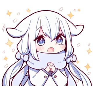 😍 emoji Белая зайка @nyasticks Telegram sticker 15 of 41