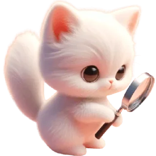 🔎 emoji Белая котька @Nyasticks Telegram sticker 13 of 35