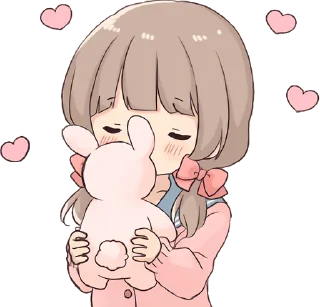😘 emoji Зайка–тян 2 @nyasticks Telegram sticker 23 of 41