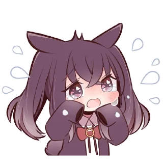 😭 emoji Чёрная зайка 2 @Nyasticks Telegram sticker 8 of 41
