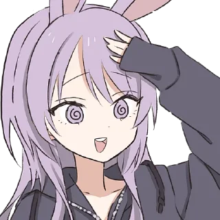 😵‍💫 emoji Фиолетовая зайка @Nyasticks Telegram sticker 18 of 26