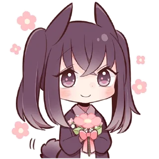 🌸 emoji Чёрная зайка 2 @Nyasticks Telegram sticker 13 of 41