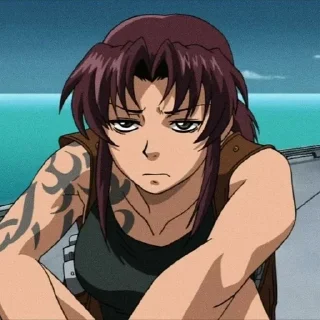 😒 emoji Black Lagoon @ikkiggai Telegram sticker 9 of 120