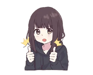 👍 emoji Куруми чан 2 @nyasticks Telegram sticker 6 of 26