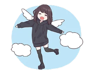 😇 emoji Куруми чан 2 @nyasticks Telegram sticker 24 of 26