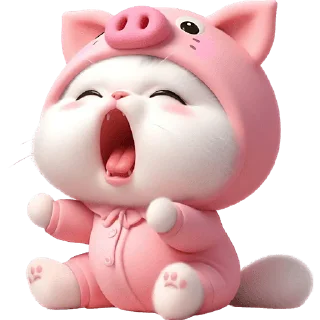 🥱 emoji Хрюшка-котик @Nyasticks Telegram sticker 3 of 42