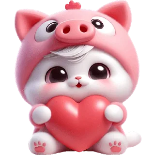 🫶 emoji Хрюшка-котик @Nyasticks Telegram sticker 1 of 42