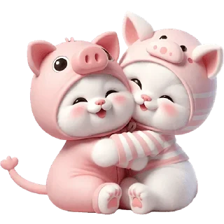 ☺️ emoji Хрюшка-котик @Nyasticks Telegram sticker 11 of 42