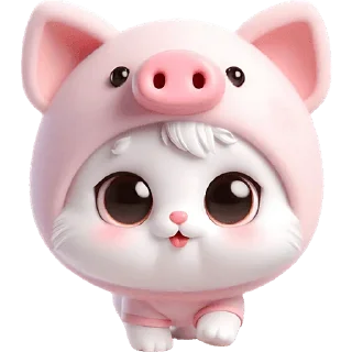 🥹 emoji Хрюшка-котик @Nyasticks Telegram sticker 17 of 42