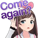 😒 emoji Kizuna AI Stickers :: @line_stickers Telegram sticker 18 of 48
