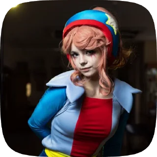 😌 emoji janet cosplays by xugskha Telegram sticker 11 of 54