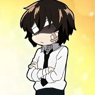 ☹️ emoji Бродячие псы @anime_stickerr Telegram sticker 10 of 20