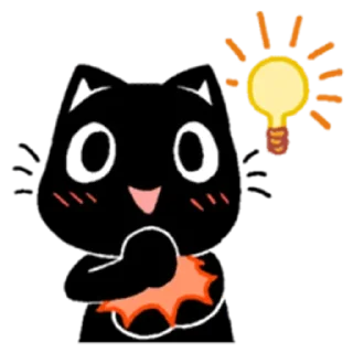💡 emoji Blacky Kitty Telegram sticker 20 of 120