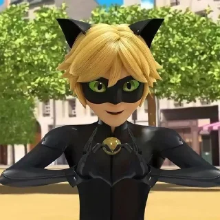 🫶 emoji Cat Noir Telegram sticker 5 of 15