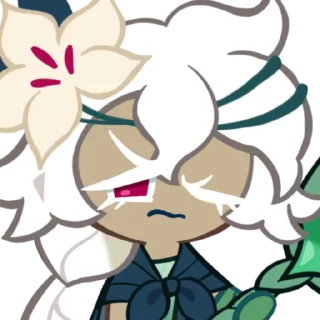 🌱 emoji 𓍼 | White Lily Cookie [ @crkstick ] Telegram sticker 21 of 100
