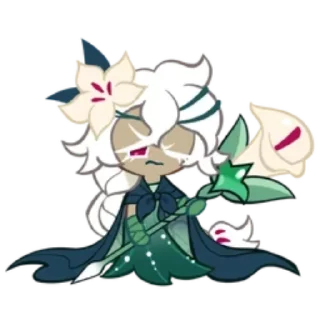 🌫️ emoji ’  white lily . ` “ Telegram sticker 5 of 7