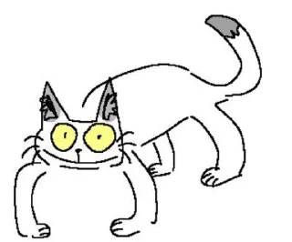 🙂 emoji crooked kitten Telegram sticker 13 of 14