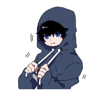 😞 emoji Тёмный и Светлый Кун @nyasticks Telegram sticker 17 of 41