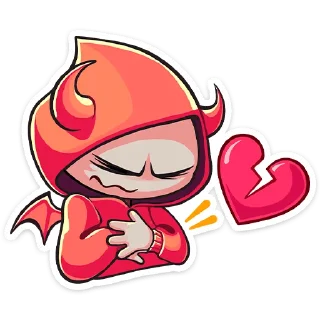 💔 emoji Нимб и Рожки @nyasticks Telegram sticker 21 of 49