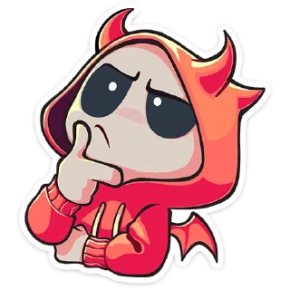 🤔 emoji Нимб и Рожки @nyasticks Telegram sticker 7 of 49