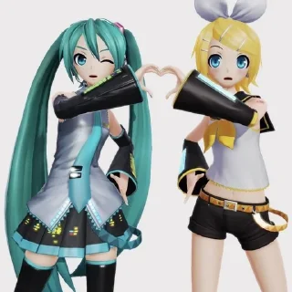 🫶 emoji <❤️‍🩹> Miku & Rin @hakoivw Telegram sticker 3 of 32