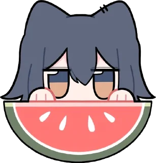 🍉 emoji Lappland & Texas • @tsuuii • @kamisamanojinja Telegram sticker 17 of 88