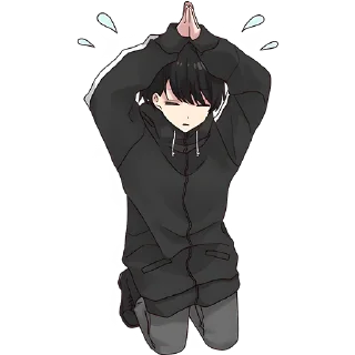 🙏 emoji Юрудура-кун [BIG] @Nyasticks Telegram sticker 9 of 41