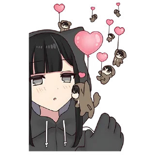 🥰 emoji Юрудура-кун (BIG) @nyasticks Telegram sticker 18 of 41