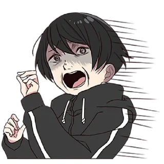 😱 emoji Юрудура-кун ч.4 @nyasticks Telegram sticker 15 of 41